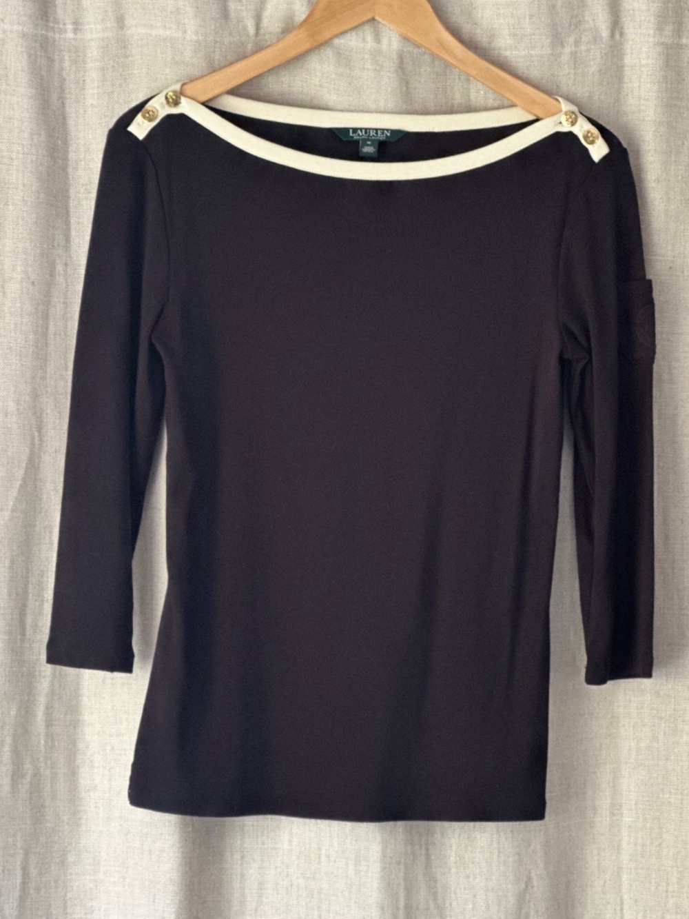 Beautiful Ralph Lauren Cotton Boatneck Top